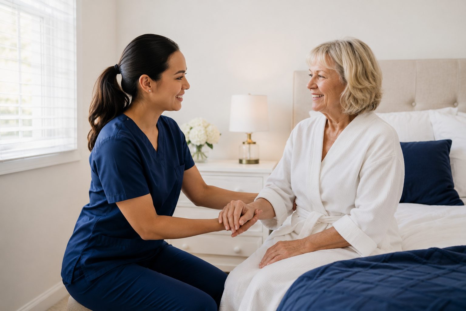 ViraLou nurse providing concierge post-surgical care